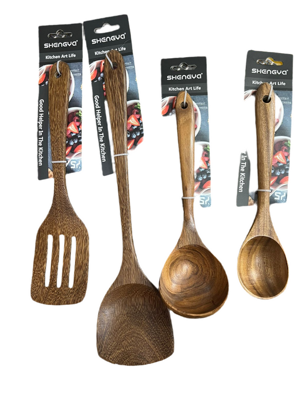 PREMIUM QUALITY SHENGYA TOP CHOICE SET OF 4 COOKING SPOONS