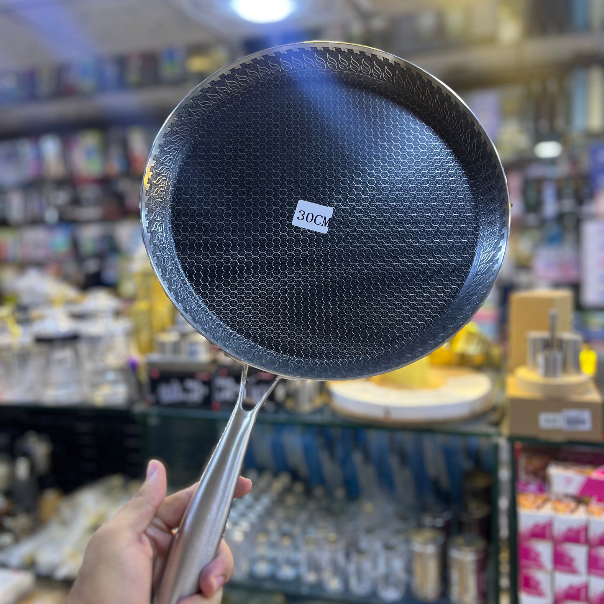 Laser Coated Honeycomb 316 Stainless Steel Frying Pan