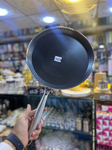 Laser Coated Honeycomb 316 Stainless Steel Frying Pan