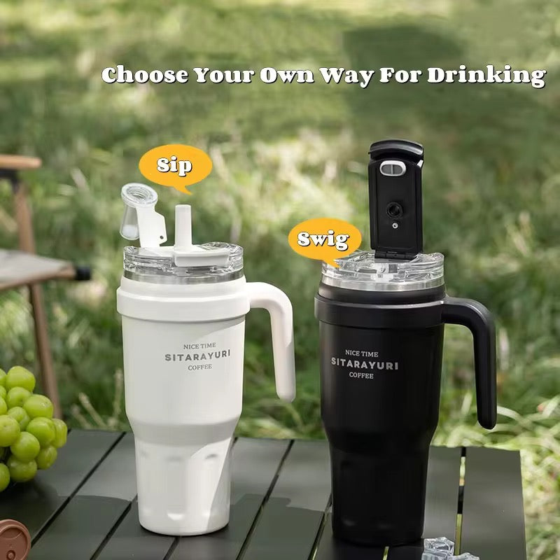 Sitarayuri Car Cup Tumbler 780ml Stainless Steel Spill Proof ZF-051