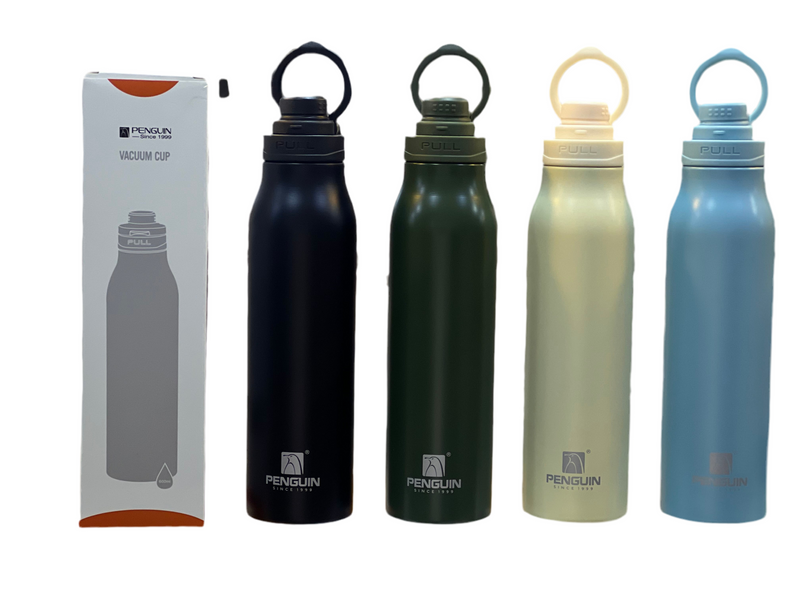 600ML PENGUIN HOT AND COLD STAINLESS STEEL BOTTLE QE-0080