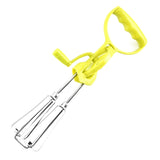 HANDLE EGG BEATER STAINLESS STEEL MANUAL WHISKER DOUBLE WHEEL