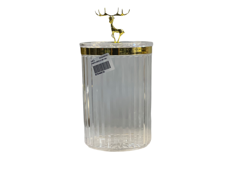 ACRYLIC AIRTIGHT JARS WITH DEER STYLE 1Pc