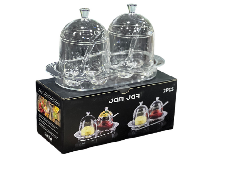 HIGH QUALITY 2PCS JAM JARS ACRYLIC F2797