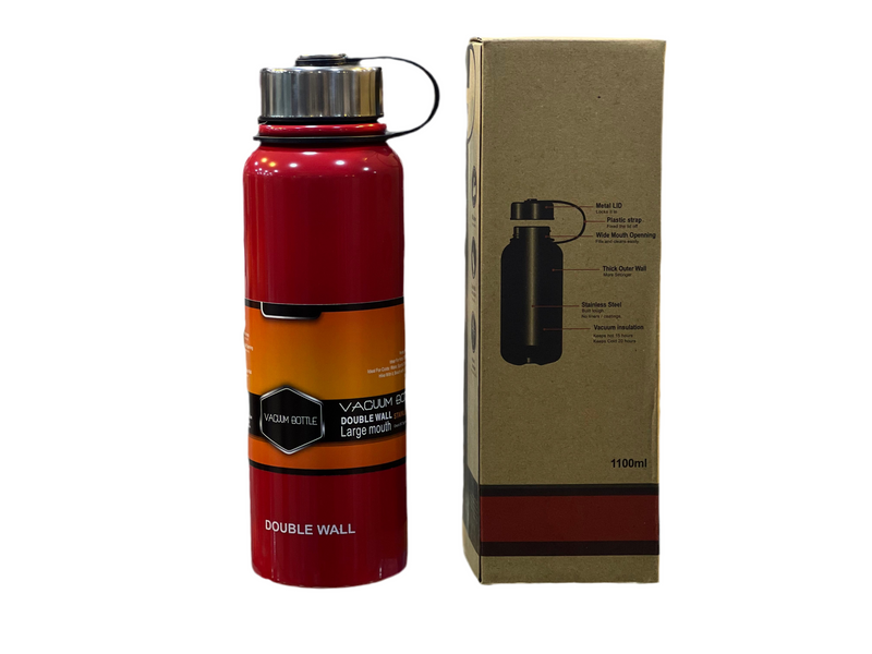 1100ML DOUBLE WALLED HOT AND COLD STAINLESS STEEL BOTTLE