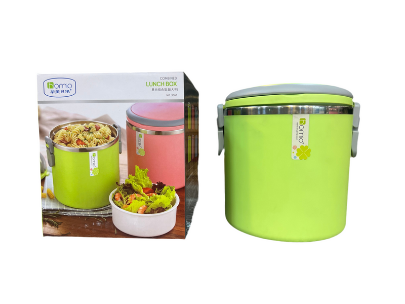 HOMIO STAINLESS STEEL INSIDE HOT AND COLD TIFFEN LUNCH BOX NO-9560