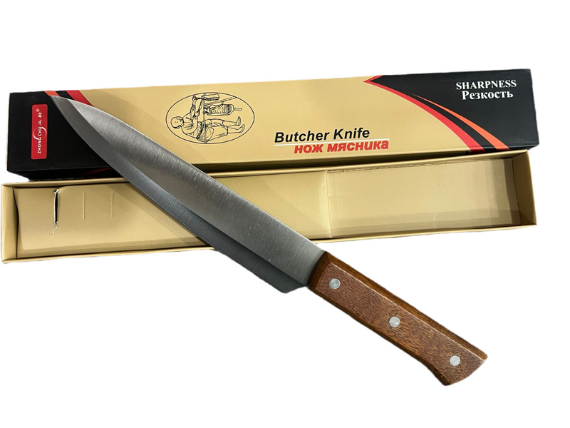 High Quality Wooden Handle Butcher Knife Stainless Steel X003