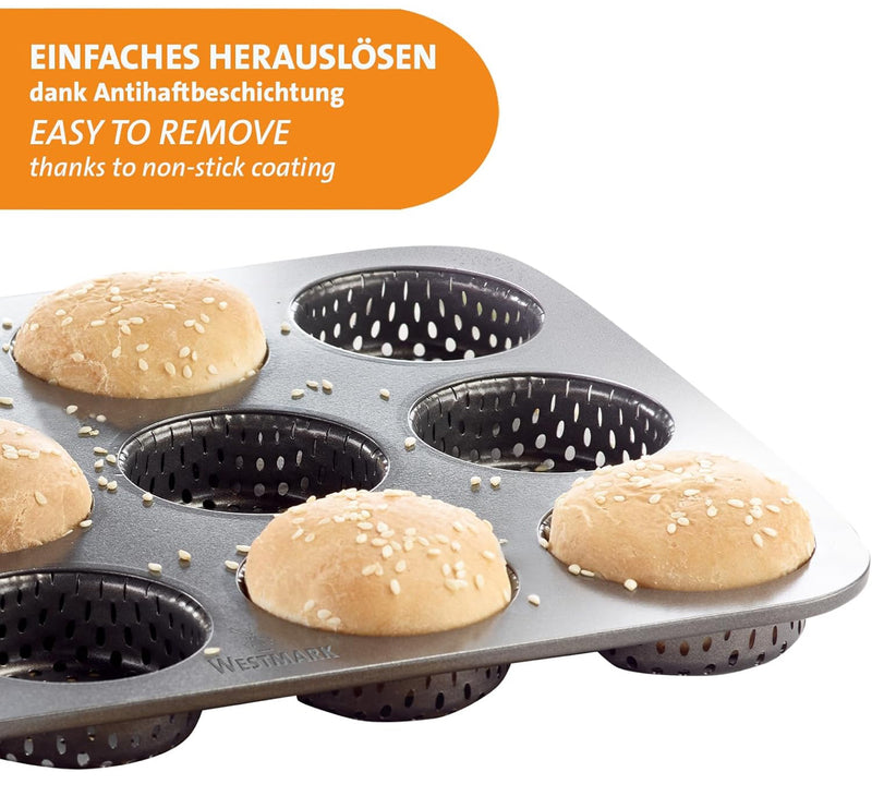 Burger Bun Baking Tin MINI for 12 pcs