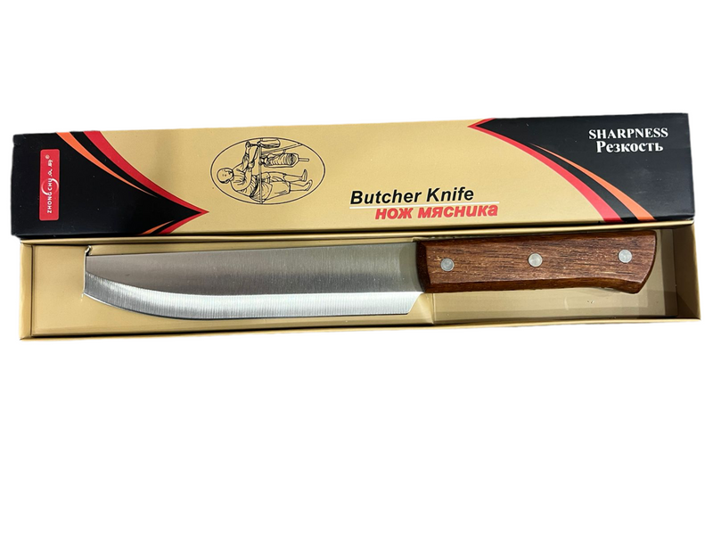 High Quality Wooden Handle Butcher Knife Stainless Steel X004