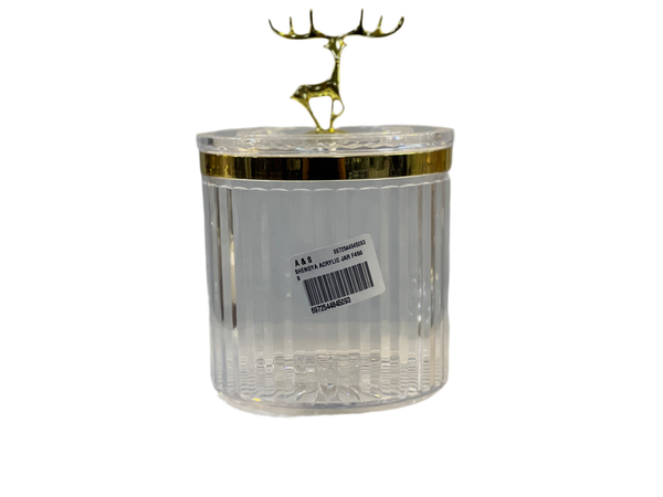 ACRYLIC AIRTIGHT JARS WITH DEER STYLE 1Pc