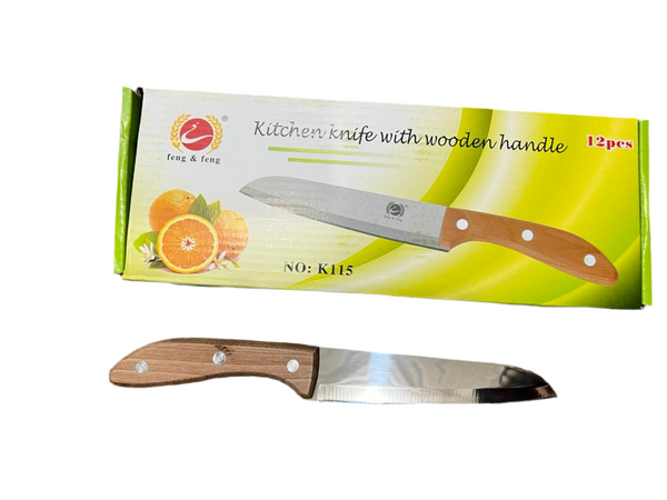 Durable Kitchen Knife With Wooden Handle K115