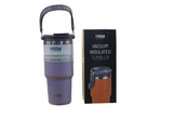 TYESO Vacuum Insulated 750ML Coffee Cup Stainless Steel Tumbler Water Bottle Ice Cool Car Cup Purple