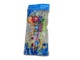 SET OF 4 REUSABLE FRUIT STYLE STRAWS