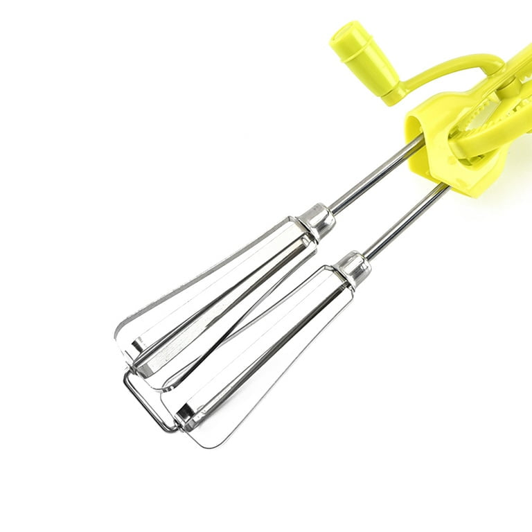 HANDLE EGG BEATER STAINLESS STEEL MANUAL WHISKER DOUBLE WHEEL