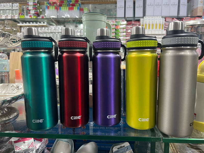 Cille Stainless Steel Insulated Water Bottle 680ML Hot and Cool Double Walled