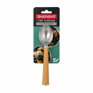 Shengya Top Choice Ice Cream Scoop – Wood Handle 🍦