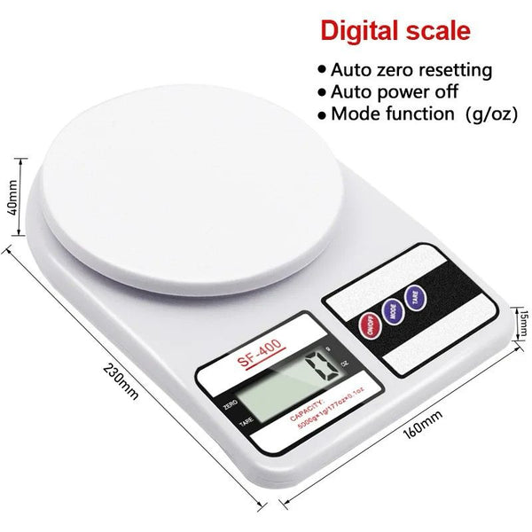 SF-400 Digital Kitchen Scale Weigh Upto 10KG Food Scale For Cooking Baking Weighing Scales