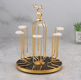 Rotating Glass Stand Elegant Style Glass Holder Storage Rack