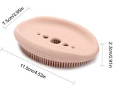 Multifunctional Soap Bath Brush Silicone Soap Dish Bathroom Soap Dish With Drain Water