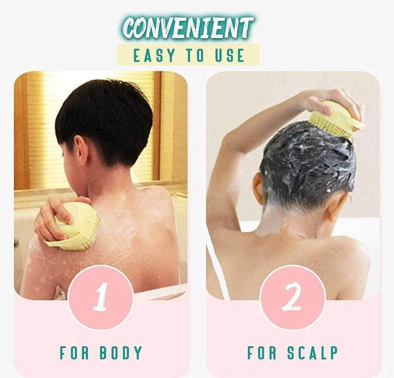 Silicon Massage Bath Brush Hair Scalp, Bathing Brush For Cleaning Body