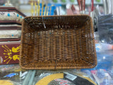 Rectangular Wicker Bread Basket  Tabletop Food Fruit Vegetables Serving Baskets Trays