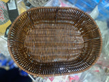 Oval Wicker Bread Basket  Tabletop Food Fruit Vegetables Serving Baskets Trays