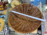 Round Wicker Bread Basket  Tabletop Food Fruit Vegetables Serving Baskets