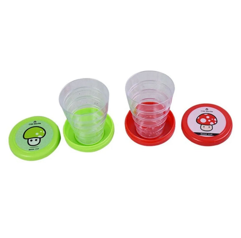 Portable Folding Collapsible Plastic Drinking Magic Cup For Kids 2Pcs