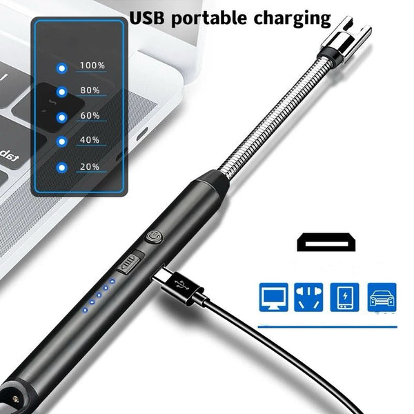 USB Rechargeable Windproof Flameless Electronic Pulse Plasma Lighter