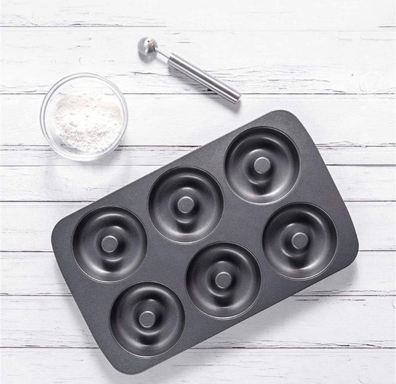 Donuts Nonstick Baking Tray Muffin Baking Mold 6Pcs and 12Pcs