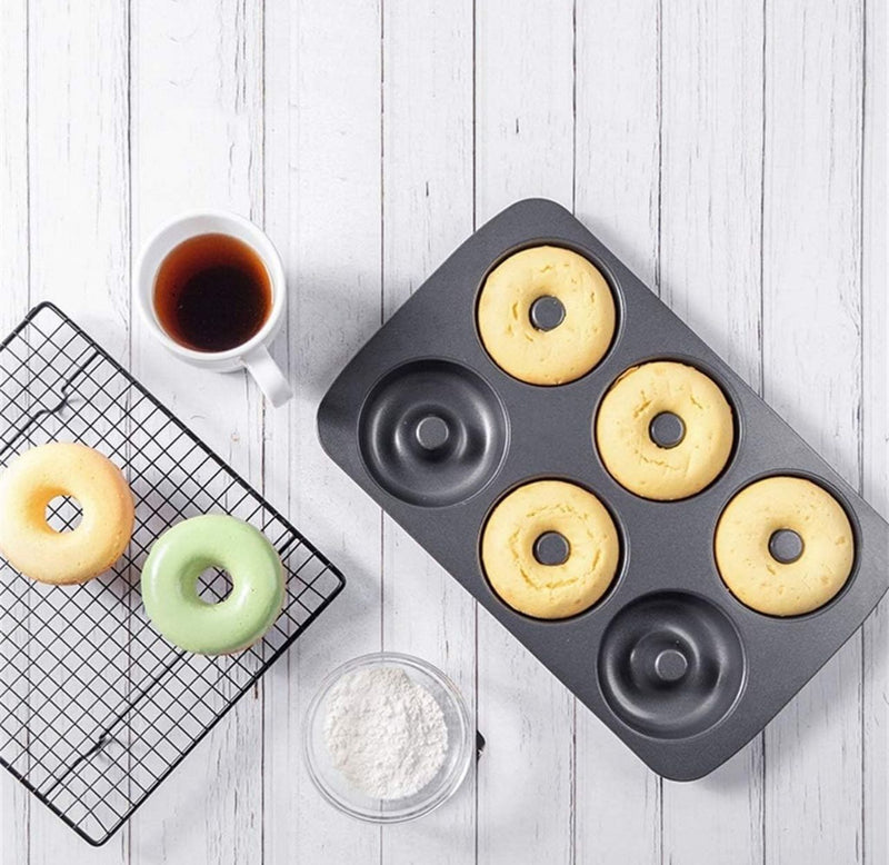 Donuts Nonstick Baking Tray Muffin Baking Mold 6Pcs and 12Pcs