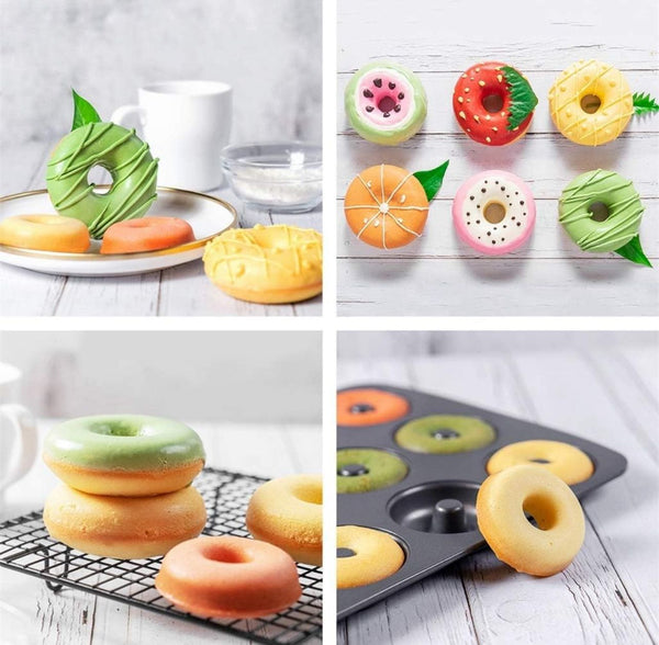 Donuts Nonstick Baking Tray Muffin Baking Mold 6Pcs and 12Pcs