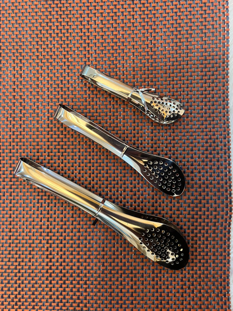 Stainless Steel Tongs With Holes Available in 3 Sizes