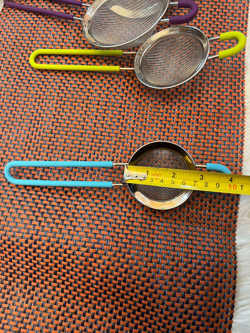 Stainless Steel Tea Strainers With Silicone Coated Handles