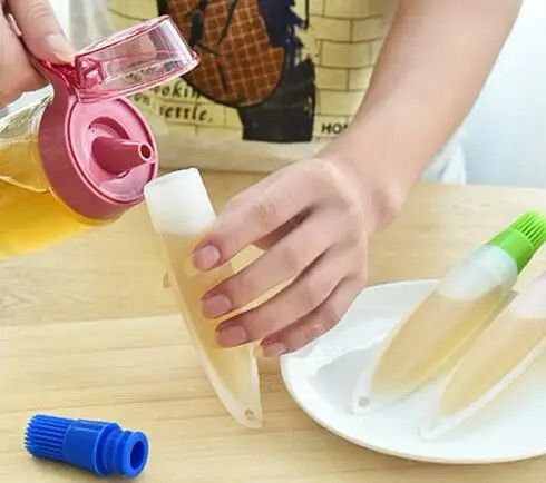 Silicone Oil Bottle With Brush for BBQ and Baking