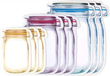 Pack of 2 Set Zip Lock Clear Mason Bag