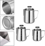 Stainless Steel Milk Frothing Jug 350/550/900ML Coffee Pitcher Craft