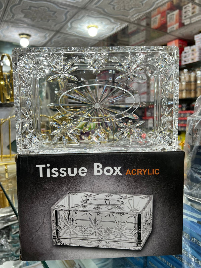 Transparent Acrylic Tissue Box Home Living Room Decorate Table Ornaments