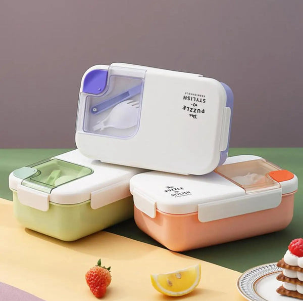 Lunch Box With Spoon Microwave Portable Lunch Box 575