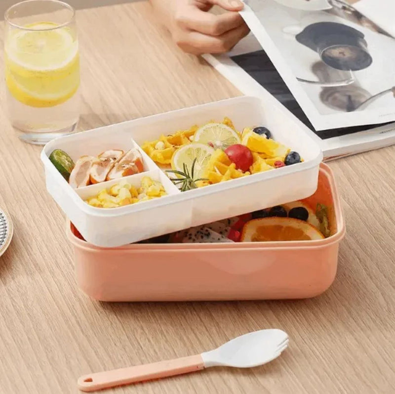 Lunch Box With Spoon Microwave Portable Lunch Box 575