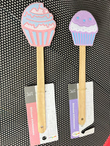 Cup Cake Style Cute Spatula with Wooden Handle 1Pc