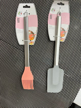 Steel Handle High Quality Spatula and Oil Brush 1Pc