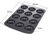 Donuts Nonstick Baking Tray Muffin Baking Mold 6Pcs and 12Pcs