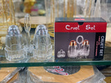 Acrylic Cruet Set 2Pcs Salt and Pepper Shaker and a Holder - TheBawarchiKhana