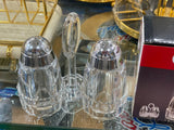 Acrylic Cruet Set 2Pcs Salt and Pepper Shaker and a Holder - TheBawarchiKhana